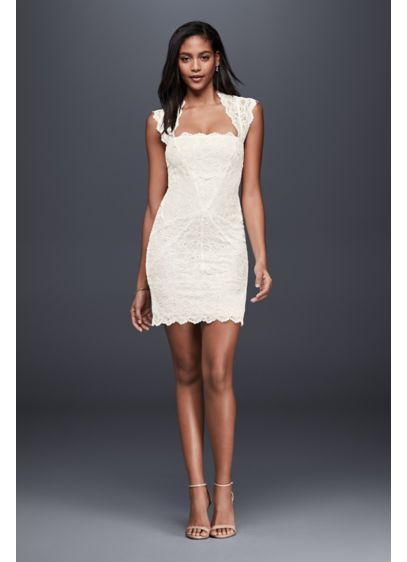 Stretch Lace Mini Dress David S Bridal