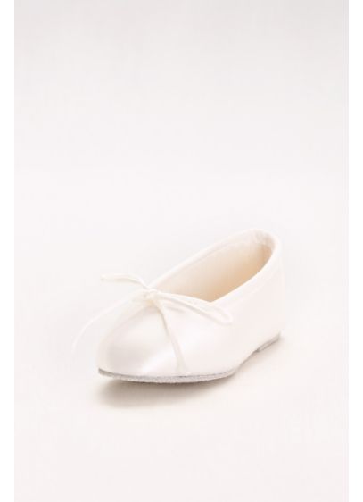 Girls Dyeable Satin Ballerina Flats - The classic ballet flat, perfect for tiny tootsies,