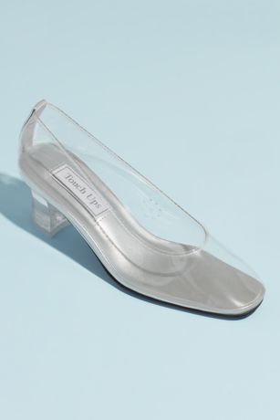 clear shoes mid heel