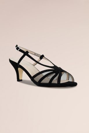 Picture of Glitter Low Heel Slingback Strappy Sandals