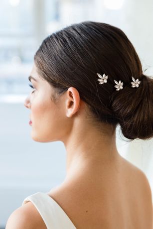 Picture of Dainty Swarovski Crystal Cluster Hairpin Set