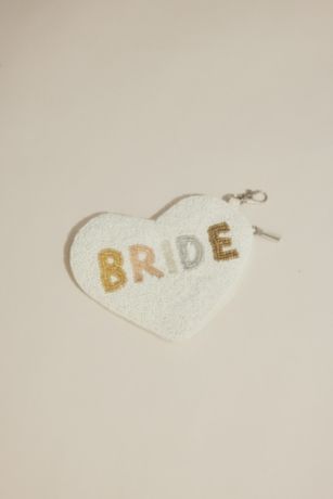 Picture of Beaded Bride Heart Shaped Pouch