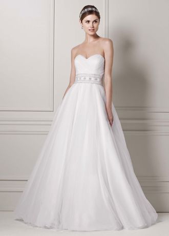 oleg cassini ball gown wedding dress with beading