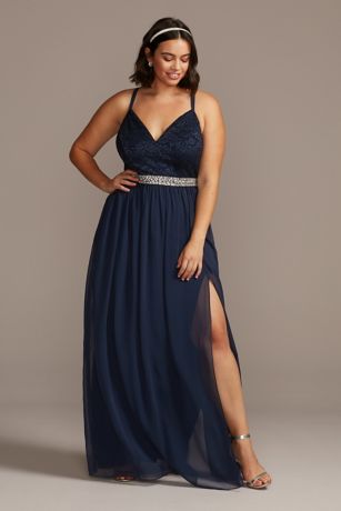 navy plus size dress for wedding