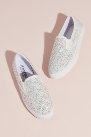 Crystal-Studded Slip-On Sneakers 