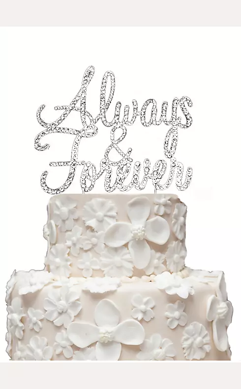 Rhinestone Always and Forever Cake Topper Image 1