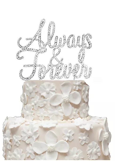 Rhinestone Always and Forever Cake Topper Image 1