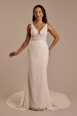 Picture of Allover Beaded Tank Wedding Dress