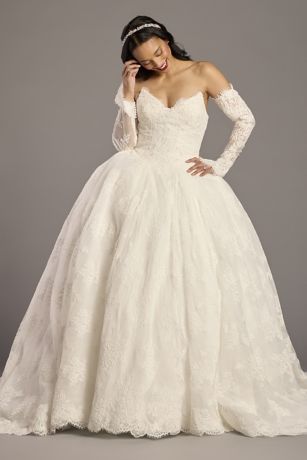 Picture of Off-the-Shoulder Long Sleeve Lace Ball Gown