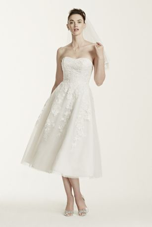 oleg cassini short wedding dress