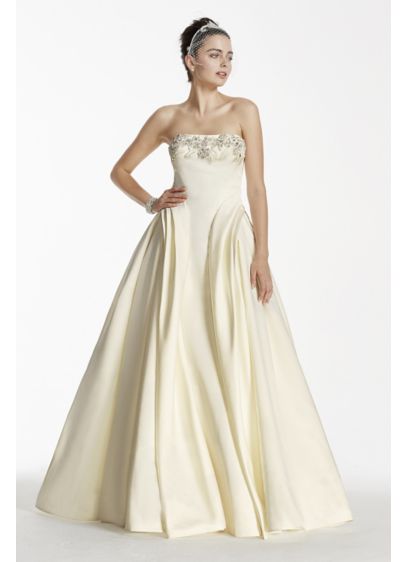Long Ballgown Formal Wedding Dress - Oleg Cassini