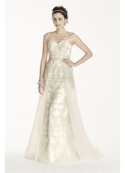 Long A-Line Formal Wedding Dress - Oleg Cassini