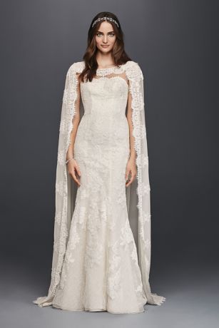 long sleeve cape wedding dress