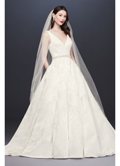 Long Ballgown Formal Wedding Dress - Oleg Cassini