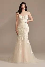 Mermaid Lace Bridal Gown Wholesale Removable Straps Wedding Dress - China  Mermaid Wedding Dress and Lace Bridal Gown price