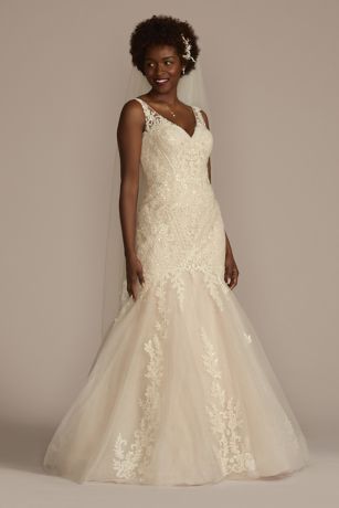 Picture of Multi-Lace Tank V-Neck Mermaid Wedding Dress