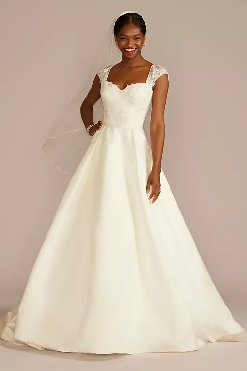 white christmas dresses A Line V Neck Short Sleeves Lace Boho Wedding Dress with Train US12 / Custom Color