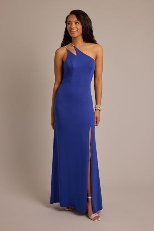 Picture of Crystal One-Shoulder Crepe A-Line Dress