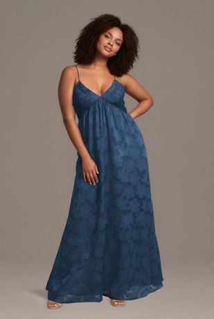 Picture of V-Neck Burnout Empire A-Line Dress