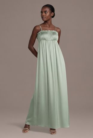 Picture of Matte Satin Spaghetti Strap Empire A-Line Dress