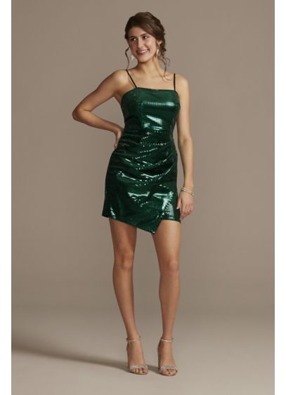 Short Sheath Spaghetti Strap Cocktail and Party Dress - Jules and Cleo