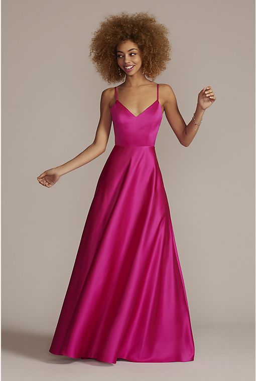 Long Pink Prom Dress with Metallic Accents - PromGirl Bouquet/Rose Gold / 4