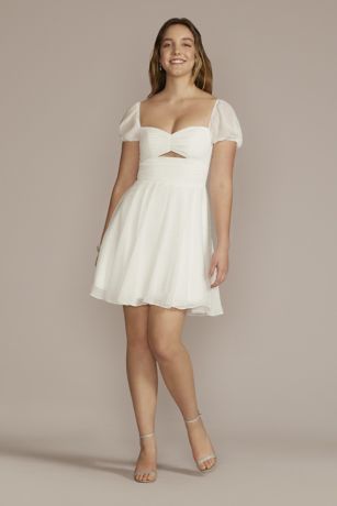 david's bridal little white dresses