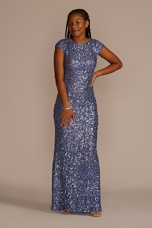 Jules and Cleo Cap Sleeve Allover Sequin Sheath Dress