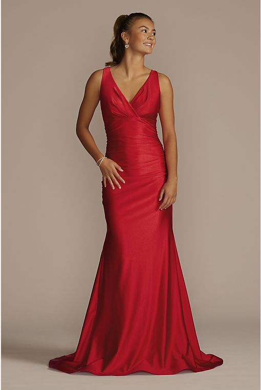 Fabulous Ruched Satin Silky Homecoming Prom Dress With Slit – sunifty