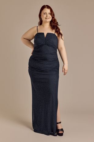 Picture of Mesh Sheath Dress with Heat Set Stones