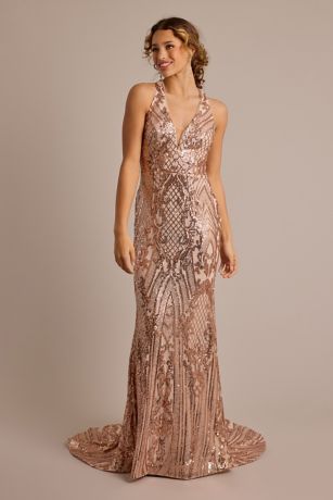 Picture of Patterned Sequin Mermaid Tank Dress