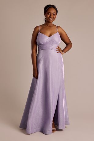 Picture of Glitter Knit Crisscross Bodice A-Line Dress