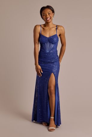Picture of Soft Sequin Corset Sheath Dress