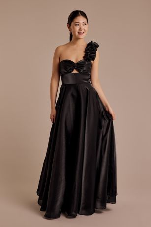 Picture of Organza Ruffled One-Shoulder Ball Gown