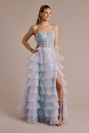 Picture of Embellished Bodice Ball Gown with Tiered Skirt