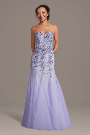 Picture of Sweetheart Mermaid Dress with Floral Appliques