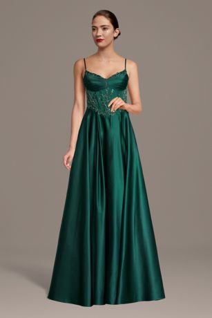 Picture of Satin Sweetheart Ball Gown with Basque Waist