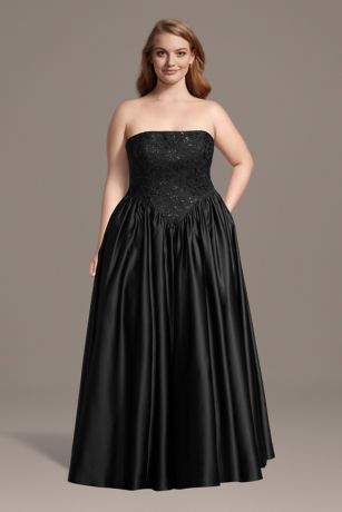 Picture of Embellished Lace and Satin Ball Gown
