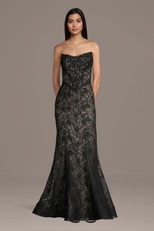 Picture of Lace Basque Waist Mermaid Gown