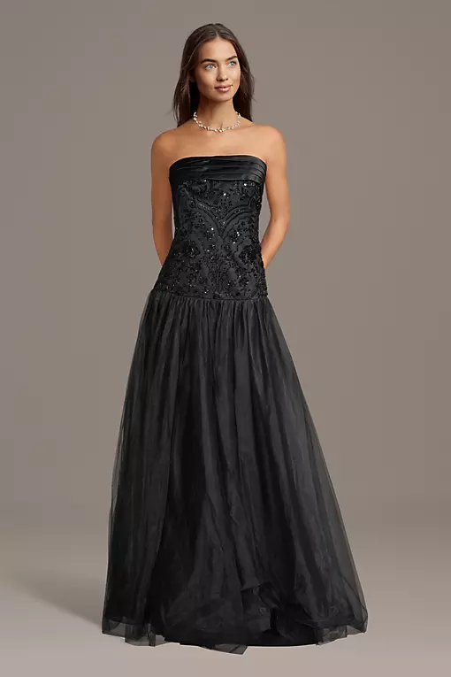 dresses formal gown Long Formal A Line Prom Gown by Tina Holly TE207