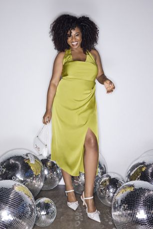 Picture of Cowl Neck Halter Sheath Dress