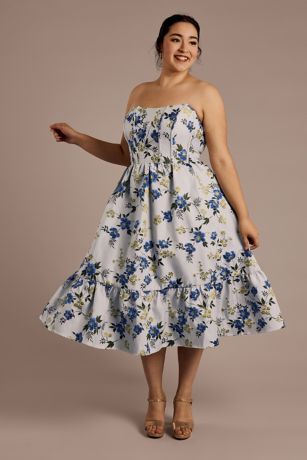 Picture of Jacquard Corset Bodice A-Line Dress