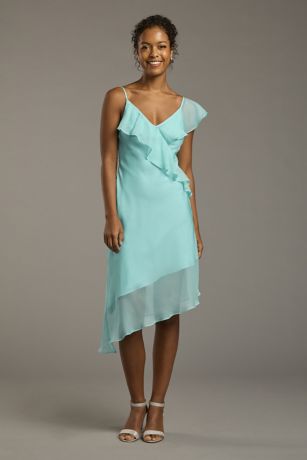 Picture of Asymmetrical Chiffon Ruffle Dress