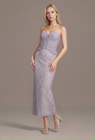 Picture of Faux Two-Piece Lace Sweetheart Sheath Dress