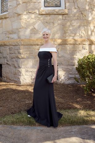 Crepe Tuxedo Sheath Dress | David's Bridal