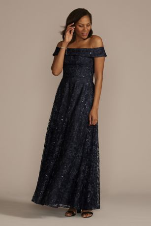 Picture of Off-the-Shoulder Embroidered Sparkle A-Line