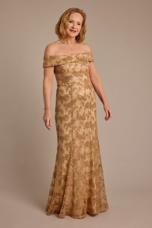 Picture of Off-the-Shoulder Sequin Lace Mermaid Dress