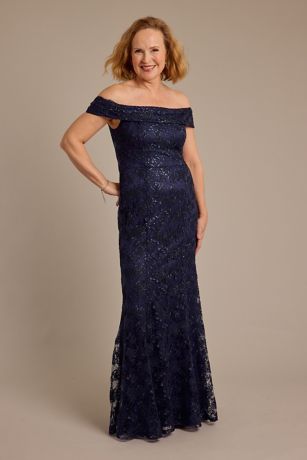 Picture of Off-the-Shoulder Sequin Lace Mermaid Dress