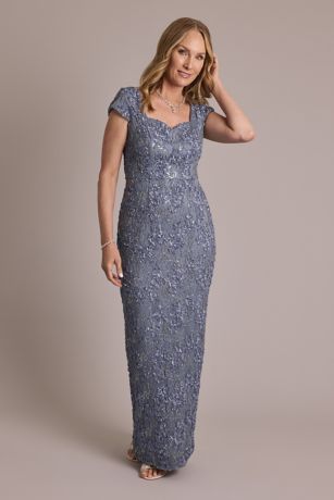 Picture of Short-Sleeve Sweetheart Soutache Sheath Dress