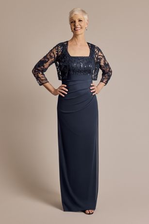 Picture of Embroidered Lace Sheath Dress with Jacket